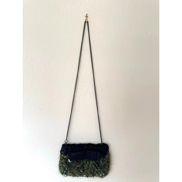 Rare Lorenza Gandaglia Sequin and Wool Clutch Purse Handmade In Italy - Picture 7 of 9